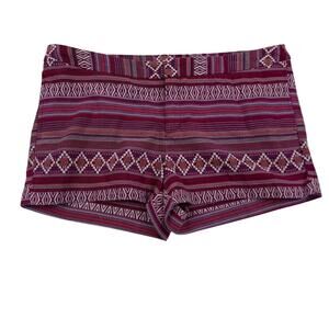 Merona Aztec Southwestern Textile Flat Front Shorts Women's Size 16